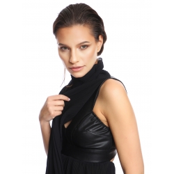 Black mini pleated dress Silvia Serban