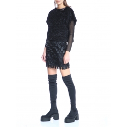 Black organza mini skirt Silvia Serban