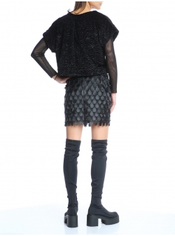 Black organza mini skirt Silvia Serban