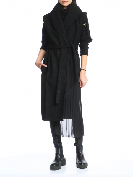 Long vest with pleated insertion Silvia Serban