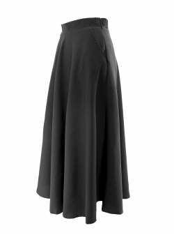 Black midi cotton skirt Iheart