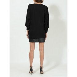 Black oversized blouse with chain detail Ramelle