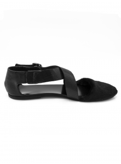 Black leather sandals Twist Fur Meekee