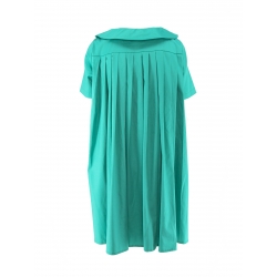 Turquiose cotton dress with pleats Iheart