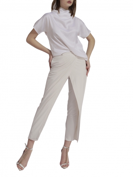 White silk blouse Larisa Dragna