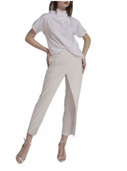White trousers with panels Larisa Dragna