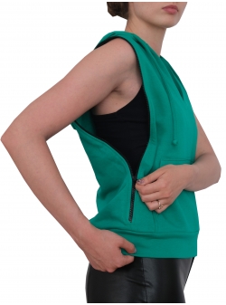 Green hooded vest Morphing Dose