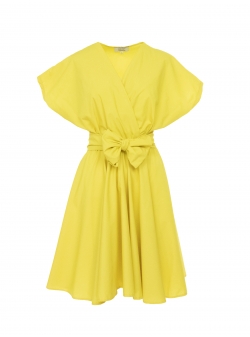 Yellow kimono sleeves dress Iheart