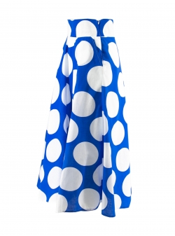 Blue midi polka dots skirt Iheart