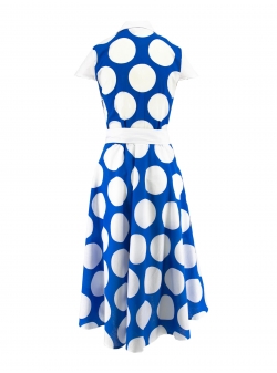 Blue midi polka dots dress Iheart