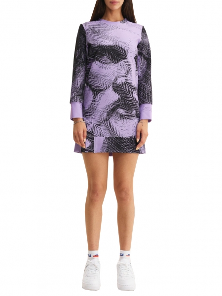 Short purple dress with print My Simplicated
