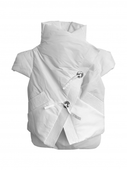 White vest with asymmetric fastening Edita Lupea