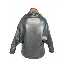 Silver sweatshirt with neon panels Edita Lupea