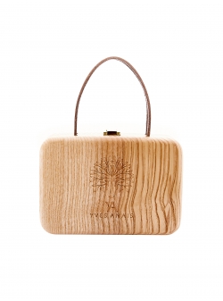 Mini mahogany wood bag Yves Anais