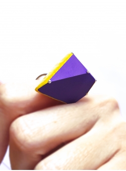 Purple Geometry Ring Maria Filipescu