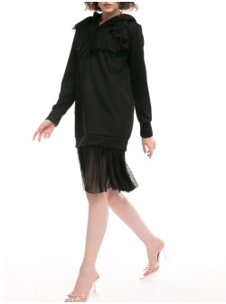 Black dress with tulle insert Iheart
