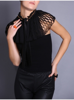 Black veil collar Silvia Serban