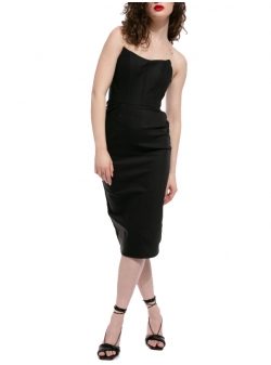 Black midi corset dress Iheart