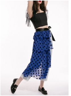 Half tulle skirt with polka dots Iheart