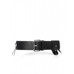Centura neagra din piele naturala Sac Bags