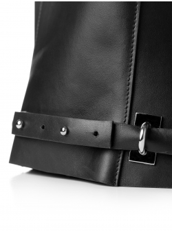 Black leather corset Sac Bags