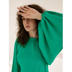 Green bell sleeves dress Parlor