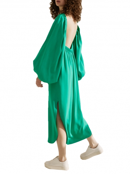 Green bell sleeves dress Parlor