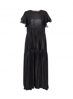 Black maxi ruffled dress Parlor