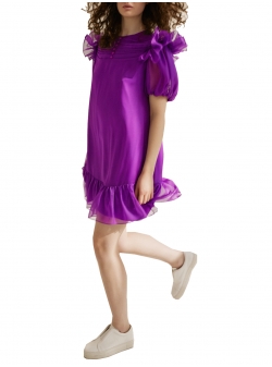 Mini purple silk dress Parlor