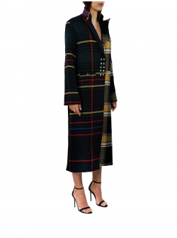 Long wool checkered coat Diana Marin