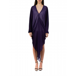 Purple asymmetric midi dress Diana Marin