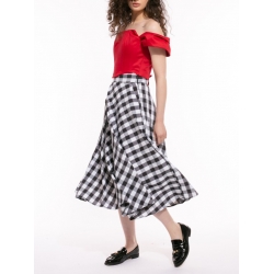 Midi checkered skirt Iheart
