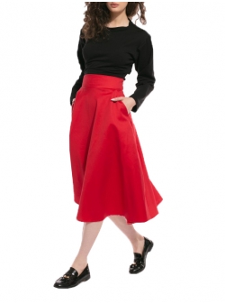 Red midi skirt Iheart