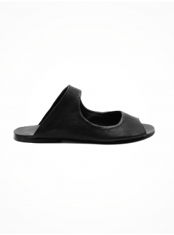 Black leather slippers Rambler Meekee