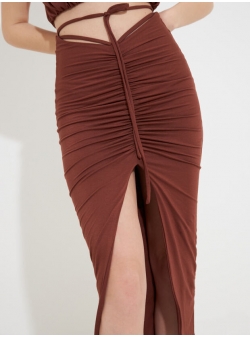 Brown midi skirt Concepto