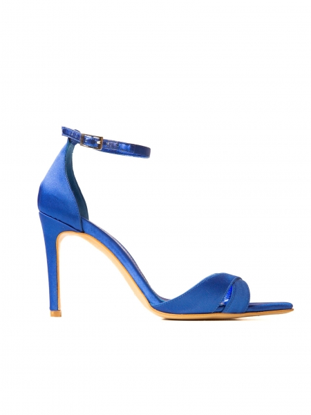 Sandale albastre din satin Ginissima