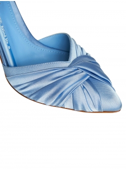 Pantofi bleu din satin din satin Ginissima