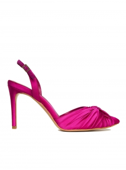 Pantofi fuchsia din satin din satin Ginissima