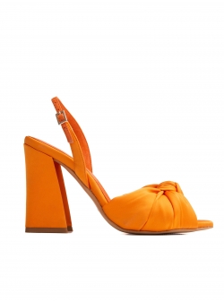Orange satin sandals Ginissima