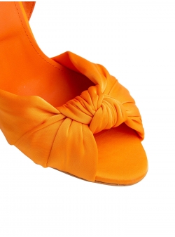 Orange satin sandals Ginissima