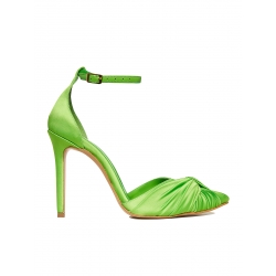 Pantofi verzi din satin din satin Ginissima