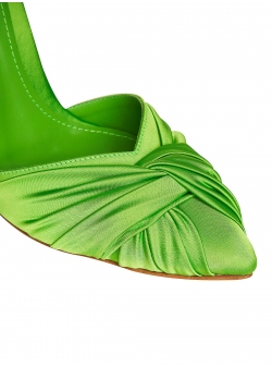 Pantofi verzi din satin din satin Ginissima