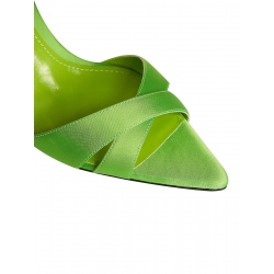 Sandale verzi din satin Ginissima