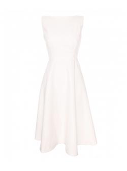 White cotton dress with open back Iheart