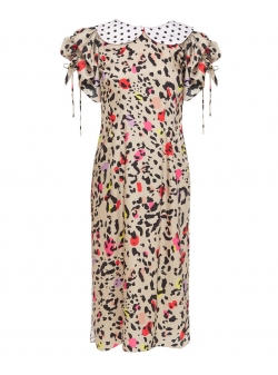 Rochie animal print guler contrastant Passion Print Parlor