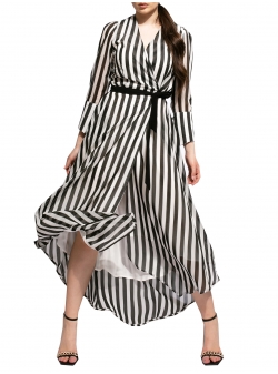 Striped veil dress Larisa Dragna