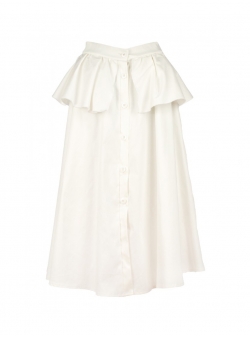 White midi skirt with buttons Iheart