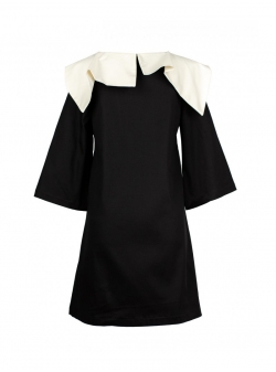 Black dress with contrasting collar Iheart