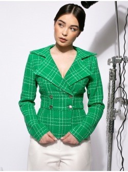 Green cotton jacket Larisa Dragna