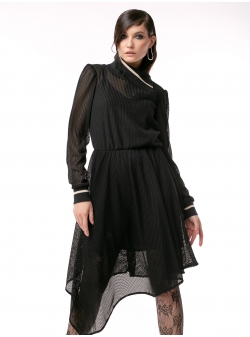 Asymmetric mesh dress Larisa Dragna